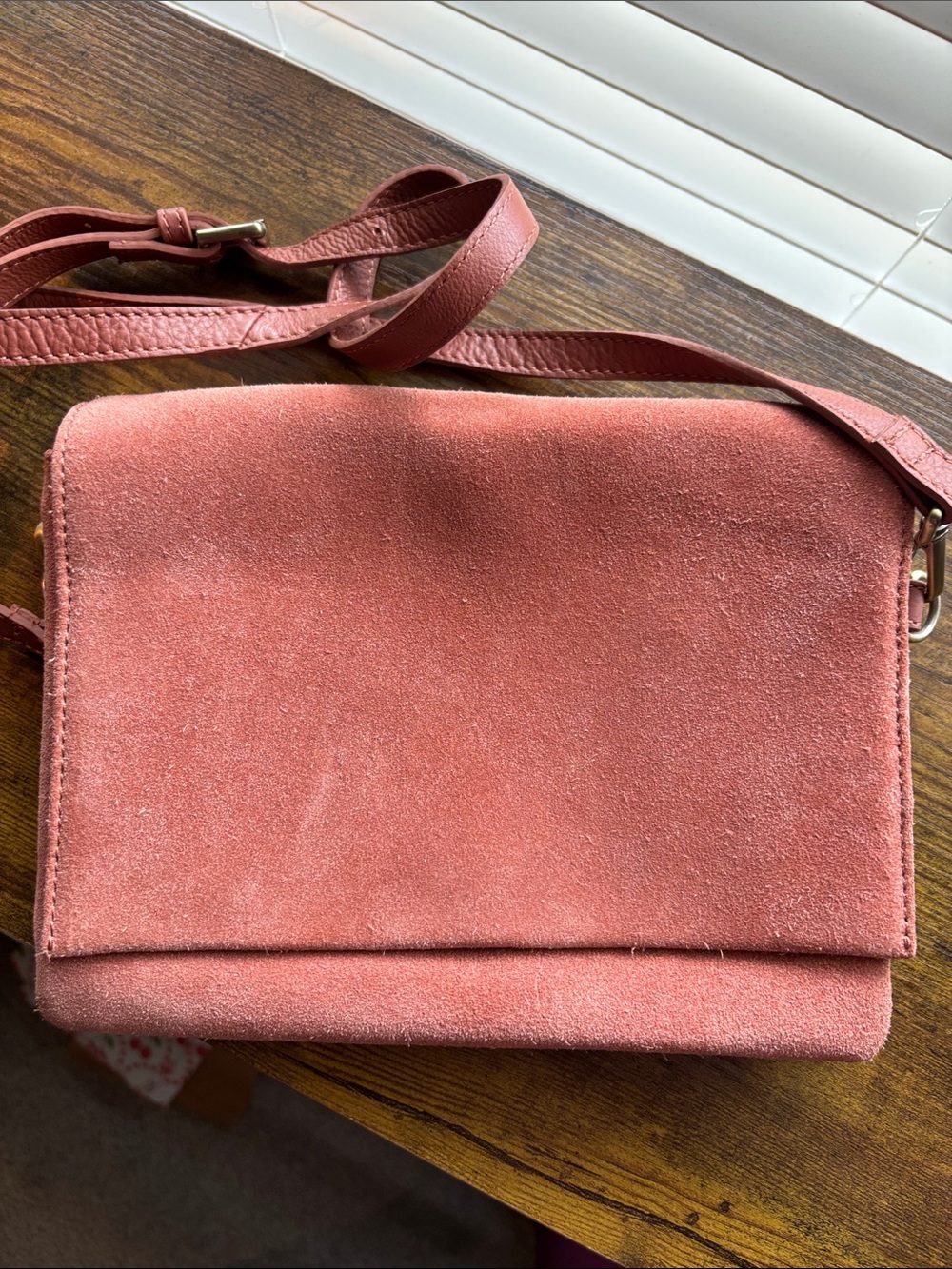 T.J.Maxx Rust Suede Crossbody Bag - Picture 2 of 11